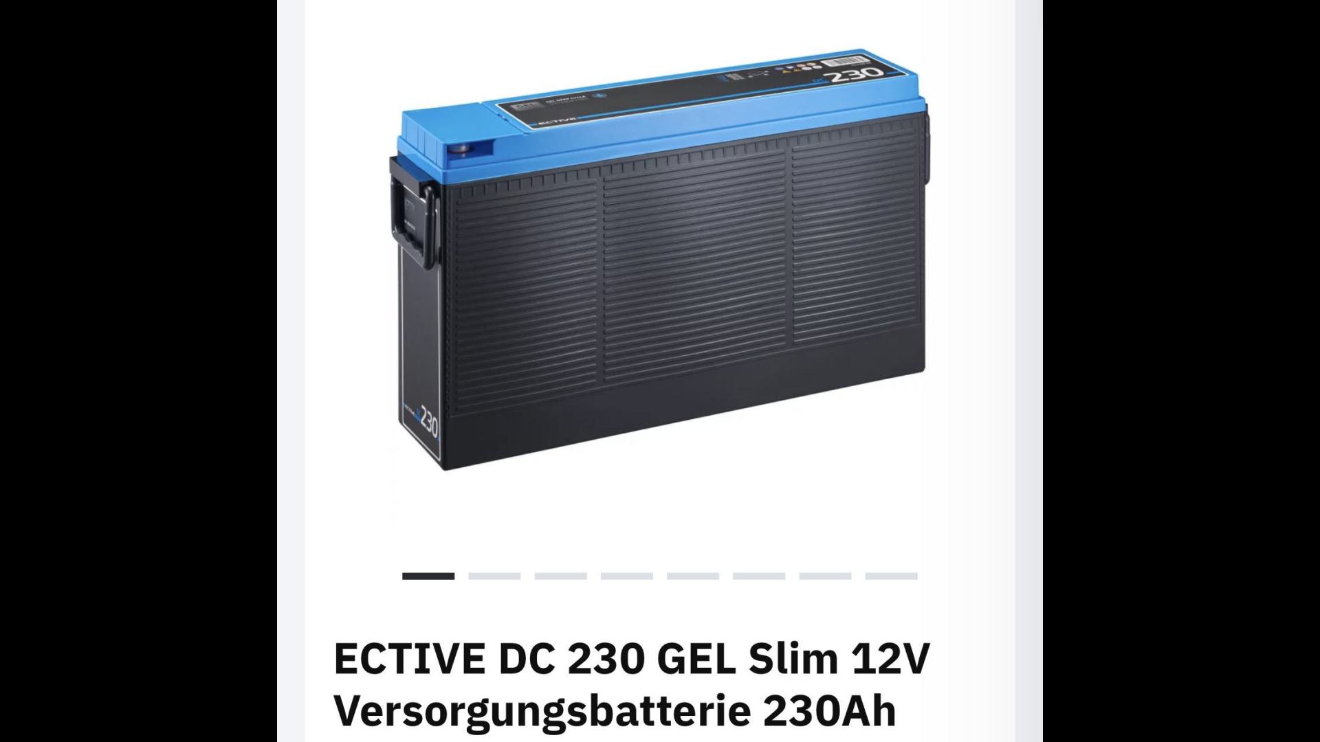3x ECTIVE Slim 230AH Gel Batterien